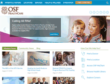 Tablet Screenshot of osfhealthcare.org